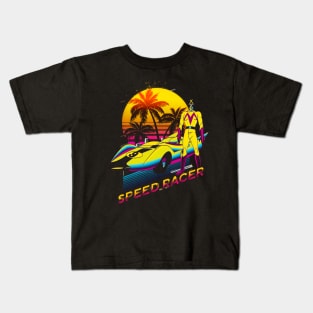 Retro Racer Animations Characters Kids T-Shirt